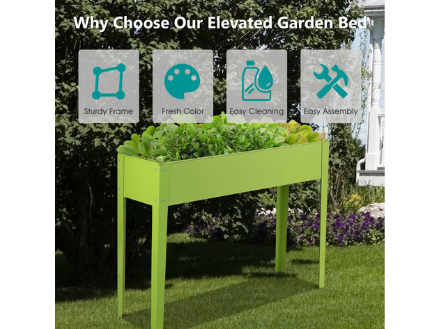 Costway 40''x12'' Outdoor Elevated Garden Plant Stand Raised Tall ...