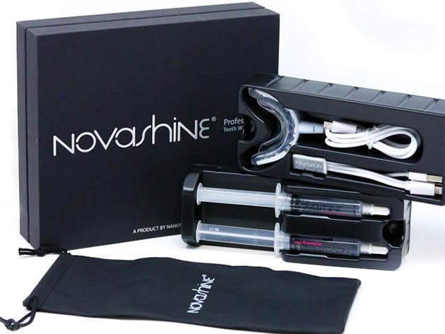 Novashine Professional LED Teeth Whitening Kit (Black)