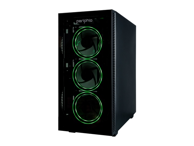 Periphio Green Gaming PC Computer, Ultra-Fast Intel Core i5 6500, Integrated HD 530 Graphics, 16GB DDR4 RAM, 240GB SSD + 1TB HDD, Windows 10 Home, WIFI, iGPU Gaming (Renewed)