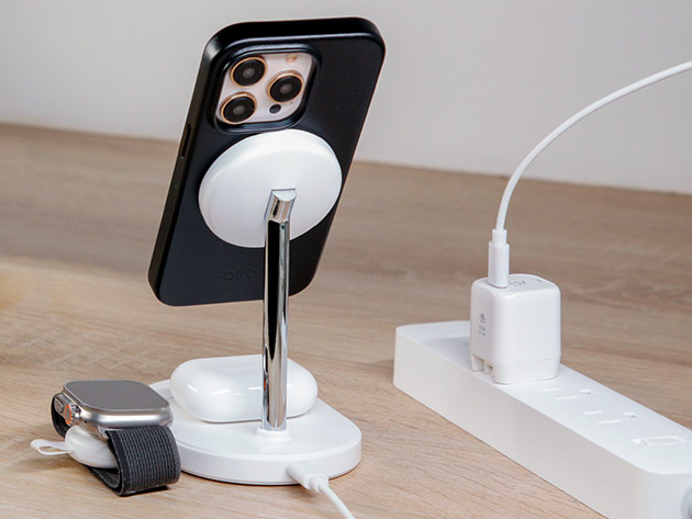 OMNIA M2+ MagSafe Wireless Charging Station + A1 Apple Watch Fast Charger