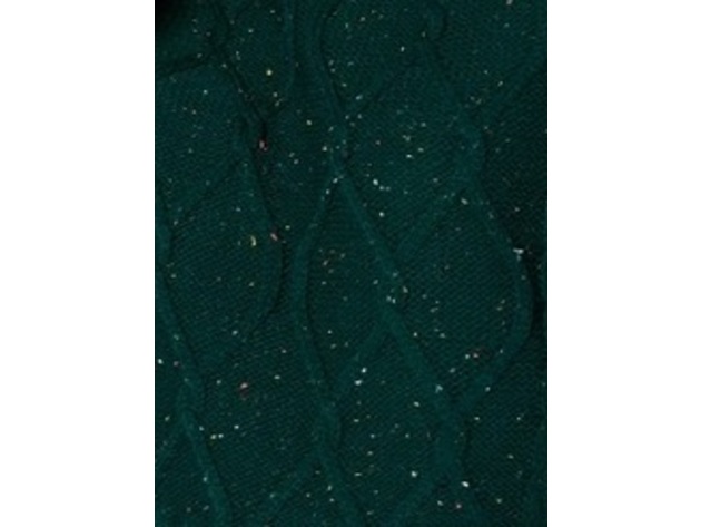 Ultra Flirt Juniors' Marled Cable-Knit Sweater Green Size Small