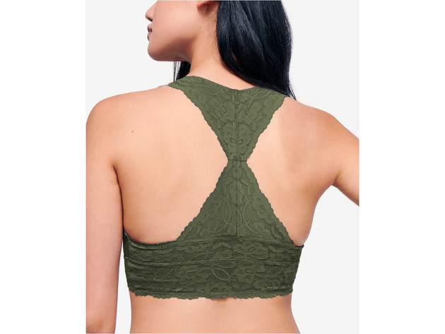 Free People Women's Galloon Racerback Bralette Green Size Extra Small