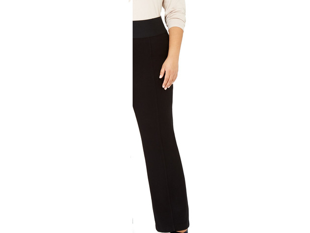Alfani Women's Plus Size Wide Leg Pull-On Pants Black Size X-Large
