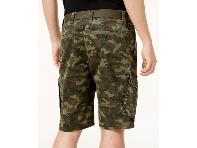 American Rag Men's Camo Cargo 10" Shorts Green Size 40W
