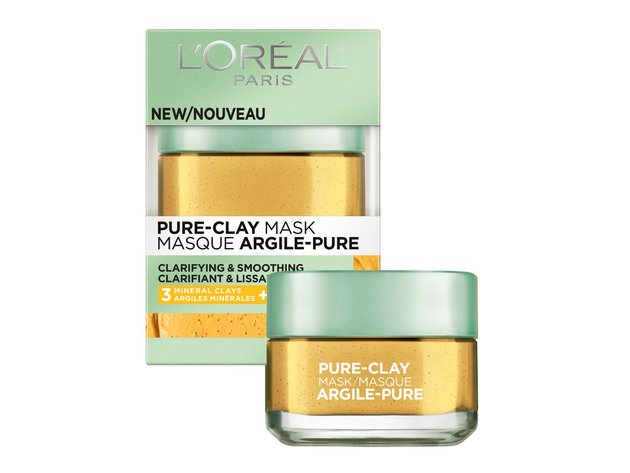3-PACK L'Oréal Paris Skincare Pure-Clay Face Mask with Yuzu Lemon for Rough Skin to Clarify & Smooth, 1.7 oz. each (5.1 oz.)
