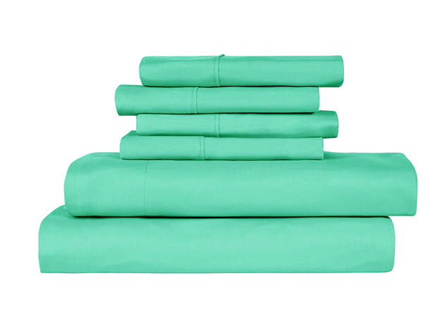 6-Piece Bamboo-Blend Comfort Luxury Sheet Set (Evergreen/Full)