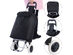 Costway Black Large Capacity Light Weight Wheeled Shopping Trolley Push Cart Bag - Black