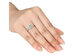 1.15 Carat (ctw) Green Amethyst Halo Ring in Sterling Silver with Accent Diamonds - 9.5