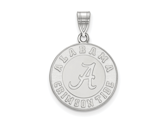 Sterling Silver U. of Alabama Large Logo Disc Pendant
