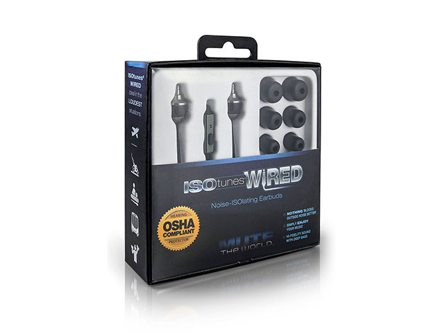 ISOtunes® Wired Noise-Isolating Earbuds