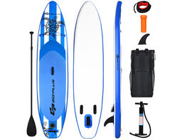 Costway 10.6' Inflatable Stand Up Paddle Board W/Adjustable Paddle Carry Bag Youth Adult