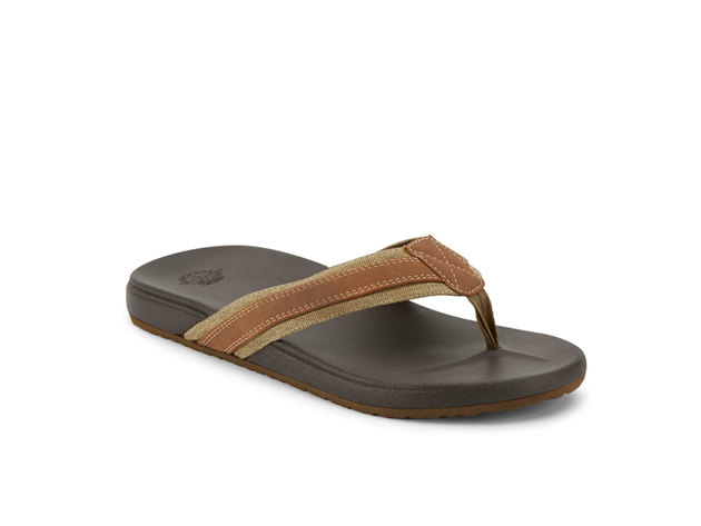 Dockers Mens Fletcher Casual Flip-Flop Sandal Shoe - 13 M Khaki/Tan