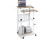 Costway Height Adjustable Computer Standing Desk w/wheels & Footrest - Oak