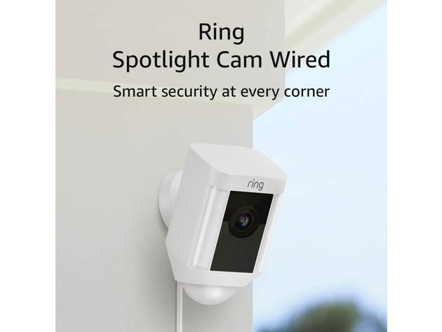 Ring RINGSPOTWIRW Spotlight Camera Wired - White