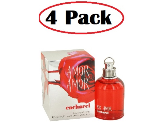 4 Pack of Amor Amor by Cacharel Eau De Toilette Spray 1.7 oz