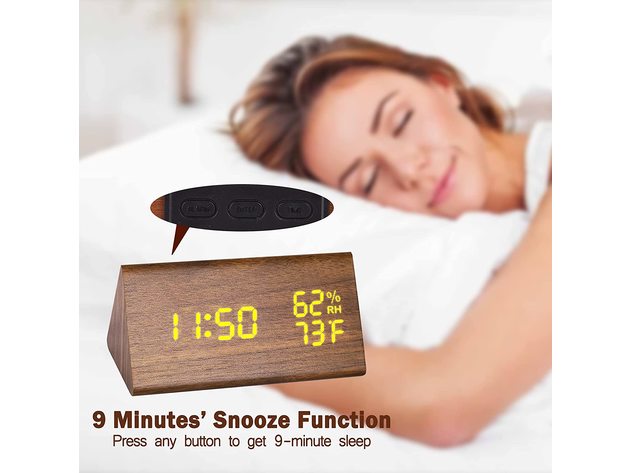 Wood Digital Alarm Clock