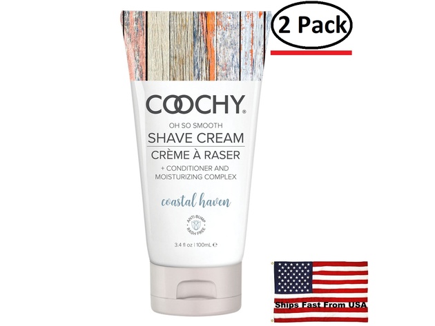 ( 2 Pack ) Coochy Shave Cream Coastal Haven 3.4 Fl Oz.