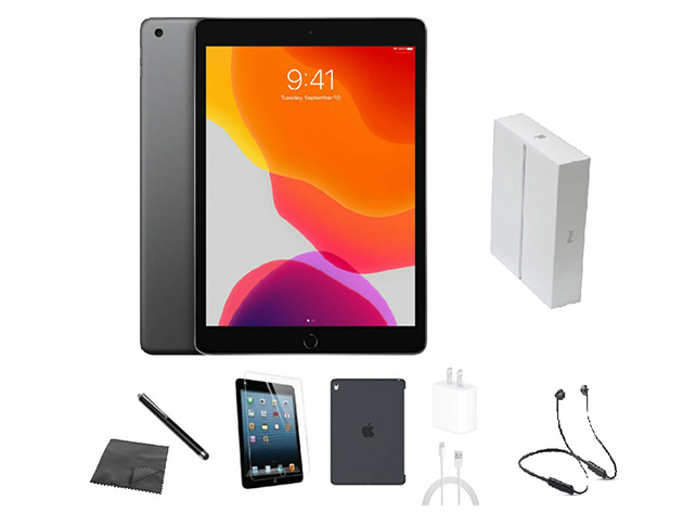 Apple iPad 7th Gen (2019) A2197, 32GB - Space Gray (Refurbished Grade A:  Wi-Fi Only) - Bundle