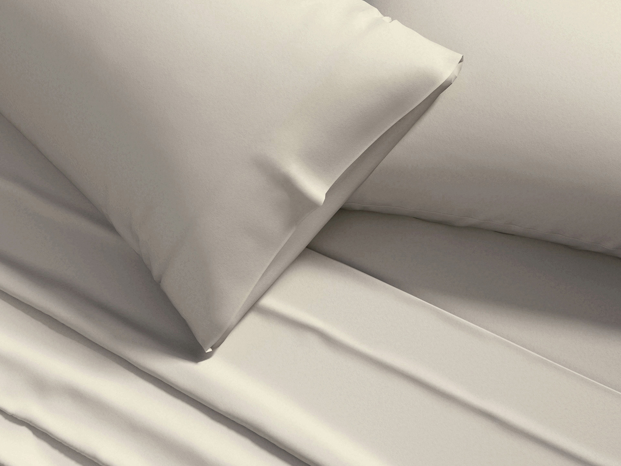 4-Piece Pre-Washed Microfiber Sheet Set (Grey/King)