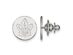 14k White Gold NHL Toronto Maple Leafs Disc Lapel or Tie Pin