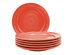 Concentrix 10.5" Round Dinner Plates: Set of 6 (Coral Pink)