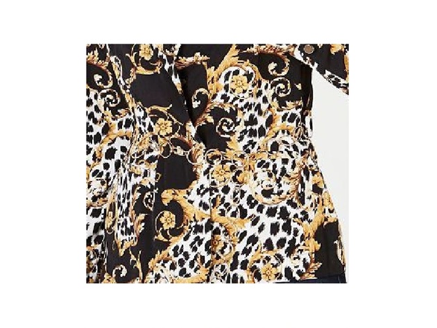 Thalia Sodi Women's Animal Print Belted Blazer Size Extra Small