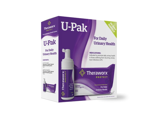 Protect U-Pak for Daily Urinary Health, Daily Cleansing to Support Menopausal Health, for Recurring Urinary Tract Infections, 60 Wipes