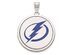 Sterling Silver NHL Tampa Bay Lightning Logo Picture Disc Pendant