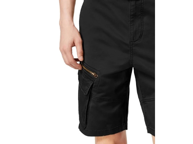 American Rag Men's Belted Relaxed Cargo Shorts Black Size 38