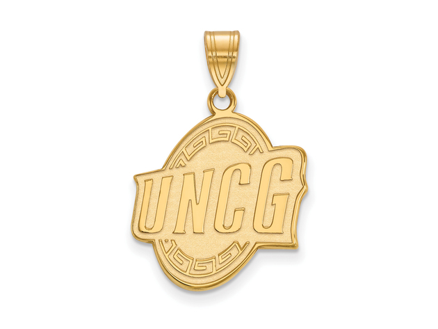 NCAA 14k Gold Plated Silver North Carolina at Greensboro Large Pendant
