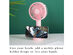 Handheld Fan Battery Operated USB Rechargeable - Pink