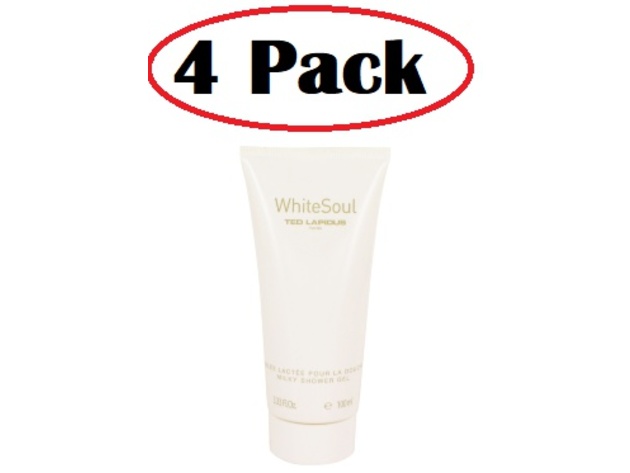 4 Pack of White Soul by Ted Lapidus Shower Gel 3.4 oz