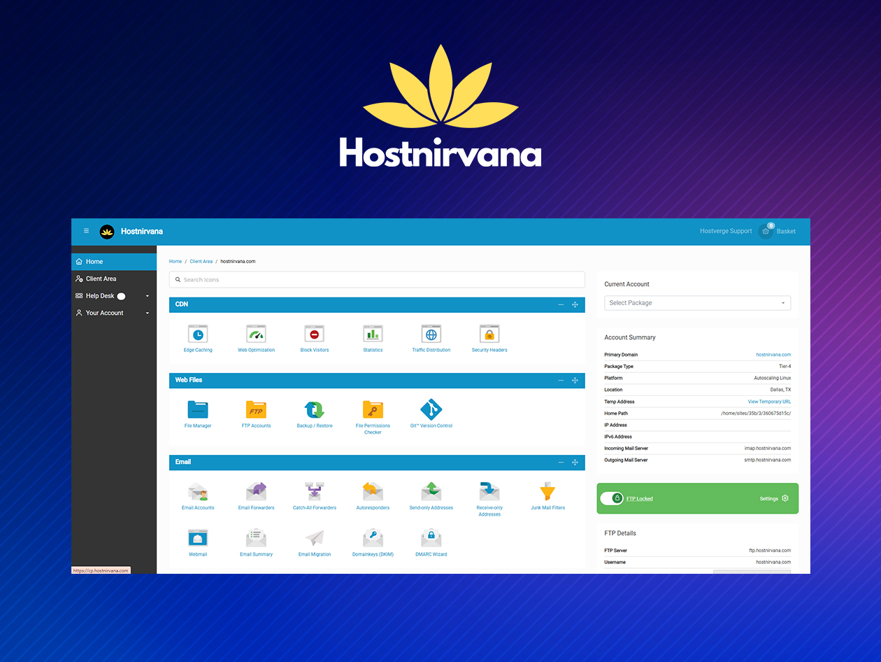 Hostnirvana Website Hosting: Lifetime Subscription (10 Websites)