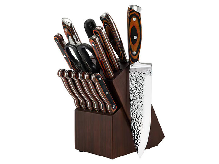 15 pieces kitchen knife set damascus