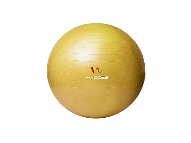 Wacces Anti-Burst Yoga Ball with Pump (Yellow/29.5")