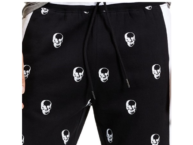 INC International Concepts Men's Skull Jogger Pants Black Extra Large ...