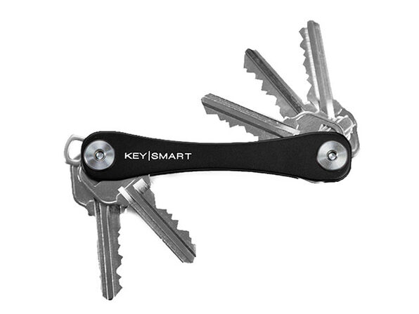 KeySmart Bundle with 5-in-1 Multipurpose Keychain Tool and Deep Carry Pocket Clip up to 14 Keys, Black Black Compact Key Holder and Keychain Organizer 