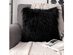 Hallmart Collectibles Mongolian Faux-Fur 18" Square Decorative Pillow Pair Black