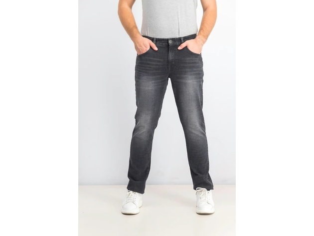 INC International Concepts Men's Stretch Slim Straight Jeans  Black Size 36X34