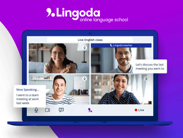 Lingoda Live Language Courses: 1-Month Subscription (20 Classes)