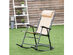 Costway Folding Rocking Chair Porch Patio Indoor Foldable Rocker Seat With Headrest Brown