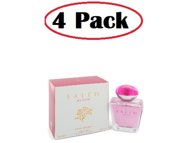 4 Pack of Swiss Arabian Faith Bloom by Swiss Arabian Eau De Parfum Spray 3.4 oz