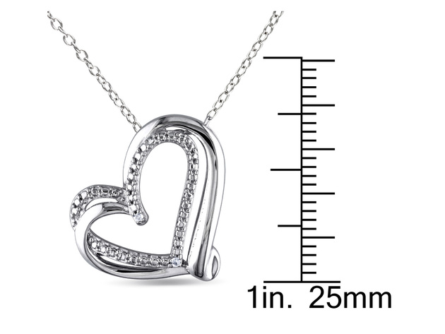 Sterling Silver Heart Pendant Necklace with Chain