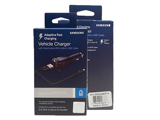 Adaptive Fast Charging Vehicle Car Charger For Samsung S7/S6/Note 4/5/Edge W/ Stylus Kit Retail Packing