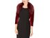 Tahari Asl Women's Velvet Faux-Fur-Collar Shrug Jacket  Purple Size Extra Large