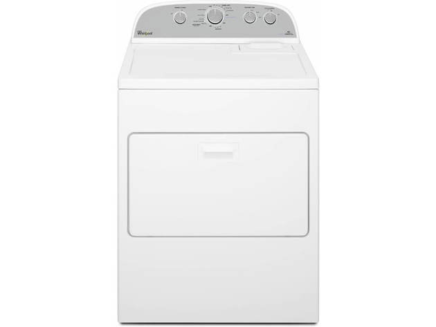 Whirlpool WED49STBW 7.0 Cu. Ft. White Top Load Electric Dryer with Steam