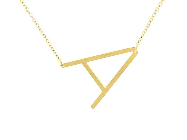 gold plated letter necklace