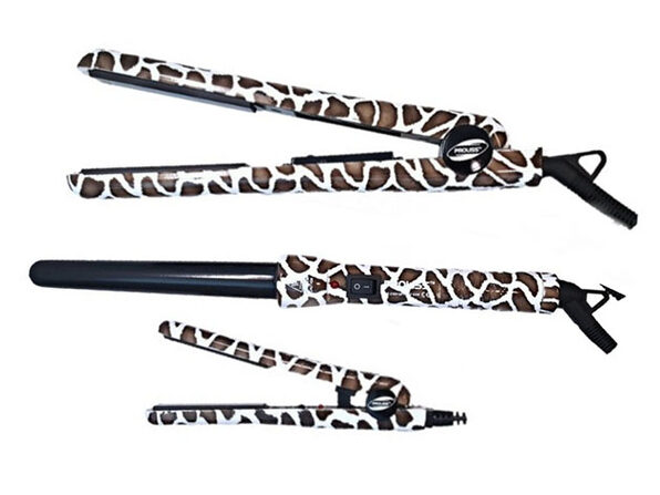 The Infusion Collection: 3-Piece Flat Iron and Curling Wand Set - Giraffe - Product Image