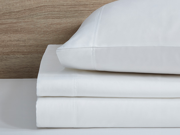 Kathy Ireland 300 Thread Count 100% Bamboo Rayon Sheet Set (King/White)