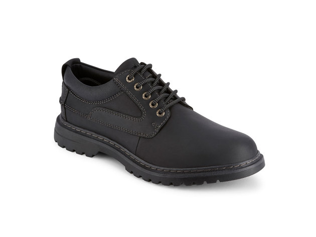Dockers Mens Warden Leather Rugged Casual Oxford Shoe with NeverWet - 13 W Black